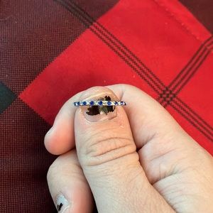 Women’s diamond and sapphire ring